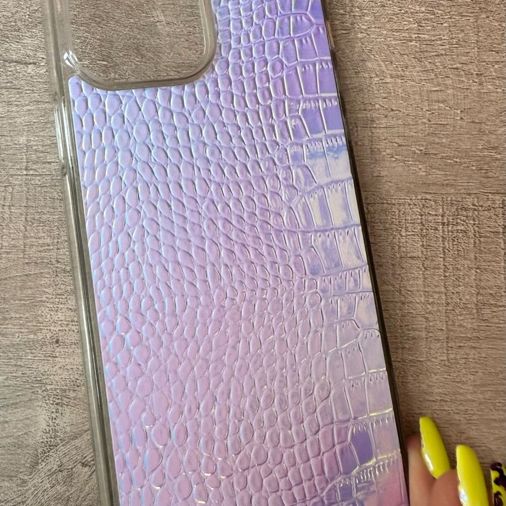 FLAUNT SQUARE Iridescent Crocodile iPhone 13 Pro Max Case